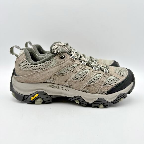 Merrell Womens Moab 3 Hiking Sneakers US 7.5 M EU 38 Tan Leather Athletic NIB - Picture 3 of 14
